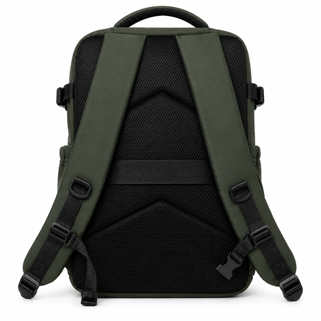 Sac à dos Movara Vacuum Pro vert, vue arrière et dos respirant